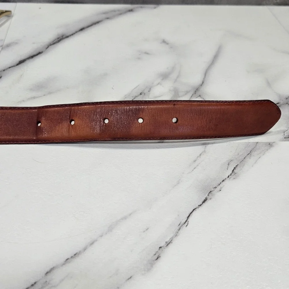 Arden Leather Co Harness Leather Belt Mens 48 Brown Classic Heritage Work